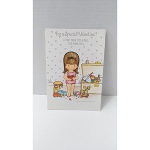 Vintage Hallmark Uncut Paperdoll Greeting Card Valentines Day